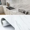 Cool Wallpapers Marble Wallpaper Wall Mural Waterproof Oil Proof MoistureProof Furniture Renovation Self-Adhesive Easily Removable Wall Covering Kitchen Countertop Cabinet Shelf Liner 23.6"x118"