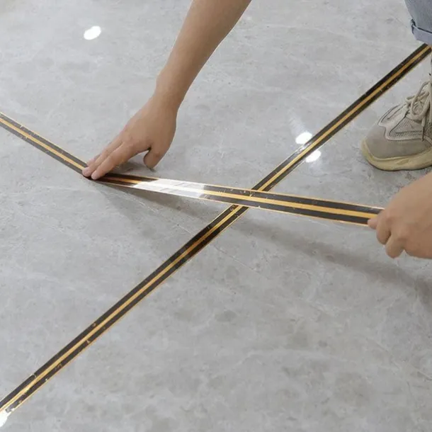 Cool Wallpapers Stripe Wallpaper Border Wall Mural Black Gold Waistline Baseboard Peel and Stick Self Adhesive PVC/Vinyl Modern Waterproof Wall Decal for Room, 0.98"x196.8"