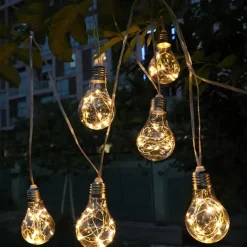 Copper Wire Bulb String Lights 4M 10LEDs Fairy Light Battery Operation Garden Holiday Outdoor Home Decoration