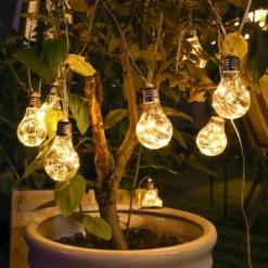 Copper Wire Bulb String Lights 4M 10LEDs Fairy Light Battery Operation Garden Holiday Outdoor Home Decoration