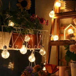 Copper Wire Bulb String Lights 4M 10LEDs Fairy Light Battery Operation Garden Holiday Outdoor Home Decoration