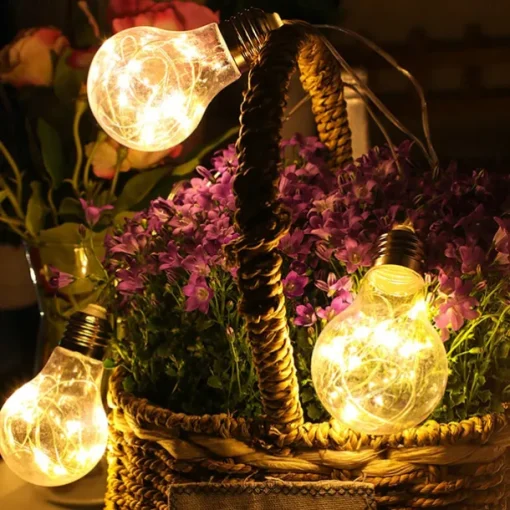 Copper Wire Bulb String Lights 4M 10LEDs Fairy Light Battery Operation Garden Holiday Outdoor Home Decoration