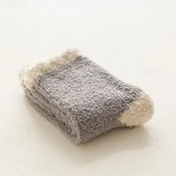 Coral Velvet Women'S Autumn And Winter Mid Tube Plush Socks With Plush And Thickened Towel Socks For Sleeping Men'S Warm Socks For Sleeping Socks