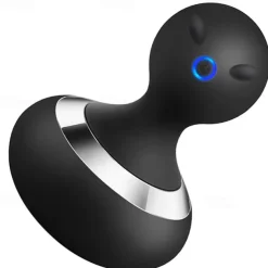 Cordless Electric Handheld Massager with 10 Vibrations, Rechargeable Neck and Body Massager – Black