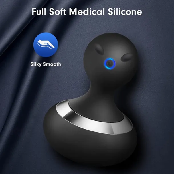 Cordless Electric Handheld Massager with 10 Vibrations, Rechargeable Neck and Body Massager – Black