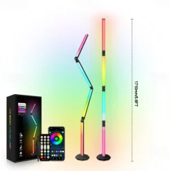 Corner Floor Lamp Smart APP Control LED Corner Lamp Modern Standing Lamp for Living Room Bedroom Gaming Room