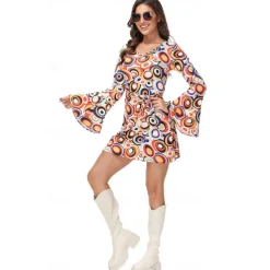 Cosplay Couples Carnival Costume Outfits Adults' Men's Women's Hippie 1970s Disco Party Carnival Masquerade Mardi Gras Easy Carnival Costume