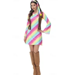 Cosplay Couples Carnival Costume Cosplay Costume Halloween Group Couples Costumes Adults' Men's Women's 1970s Disco Party Halloween Carnival Masquerade Easy Carnival Costume