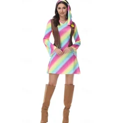 Cosplay Couples Carnival Costume Cosplay Costume Halloween Group Couples Costumes Adults' Men's Women's 1970s Disco Party Halloween Carnival Masquerade Easy Carnival Costume