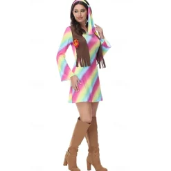 Cosplay Couples Carnival Costume Cosplay Costume Halloween Group Couples Costumes Adults' Men's Women's 1970s Disco Party Halloween Carnival Masquerade Easy Carnival Costume