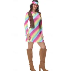 Cosplay Couples Carnival Costume Cosplay Costume Halloween Group Couples Costumes Adults' Men's Women's 1970s Disco Party Halloween Carnival Masquerade Easy Carnival Costume