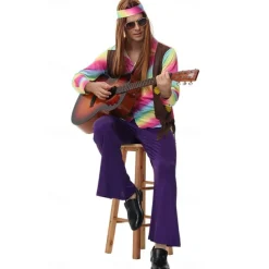 Cosplay Couples Carnival Costume Cosplay Costume Halloween Group Couples Costumes Adults' Men's Women's 1970s Disco Party Halloween Carnival Masquerade Easy Carnival Costume