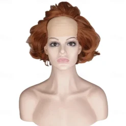 Cosplay Wig For Pennywise Wig Bald Head Clown Fluffy Wavy Wig Halloween Wigs