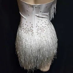 Costumes Exotic Dancewear Leotard / Onesie Tassel Crystals / Rhinestones Women's Performance Sleeveless Spandex