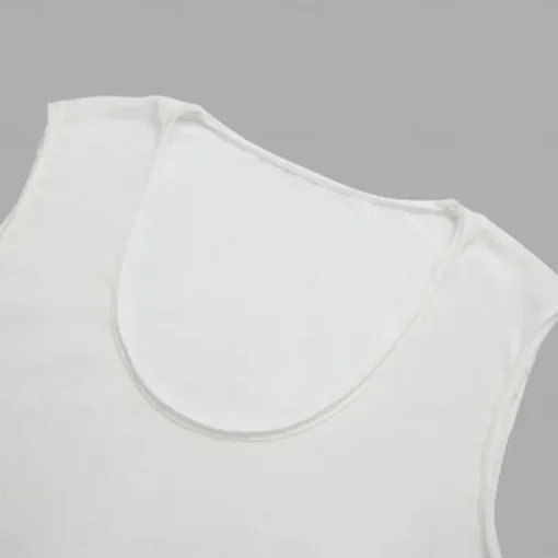 Cotton Blend Men's Tank Top Deep U Neck Vest Undershirt Sleeveless Shirt PlainStreet Casual Sleeveless Crewneck Fashion Classic Comfortable White Tank Top
