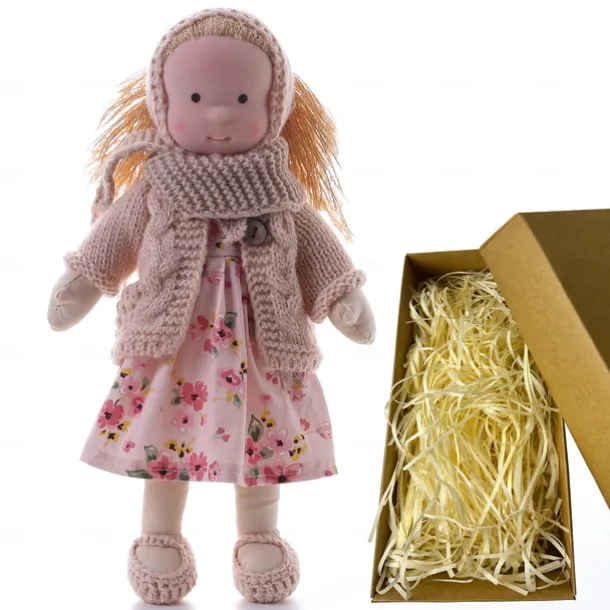 Cotton Body Waldorf Doll Doll Artist Handmade Mini Dress Up Doll Diy for Christmas Gifts