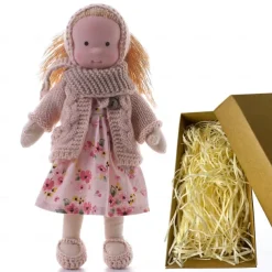 Cotton Body Waldorf Doll Doll Artist Handmade Mini Dress-Up Doll Diy Halloween Gift Box Packaging Blessing for Christmas Gifts