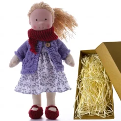Cotton Body Waldorf Doll Doll Artist Handmade Mini Dress-Up Doll Diy Halloween Gift Box Packaging Blessing for Christmas Gifts