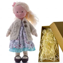 Cotton Body Waldorf Doll Doll Artist Handmade Mini Dress-Up Doll Diy Halloween Gift Box Packaging Blessing for Christmas Gifts