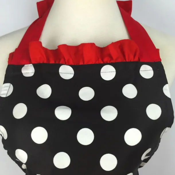Cotton Chef Apron For Women and Men, Kitchen Cooking Apron, Personalised Gardening Apron Polka Dots Salon Pinafore Vintage Apron Mother's Gift