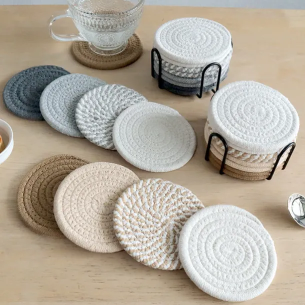 Cotton Insulated Coaster For Easy Storage, Mug Coaster