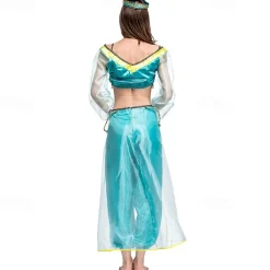 Couples Aladdin and the Magic Lamp Prince Aladdin Princess Jasmine Cosplay Costume Outfits Men's Women's Movie Cosplay Party Cosplay Halloween Carnival Masquerade