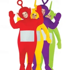 Couples Alien Teletubbies Funny Costumes Group & Family Halloween Costumes Men's Women's Movie Cosplay Cosplay Costumes Funny Costume Yellow Red Purple Leotard / Onesie Halloween Carnival Masquerade