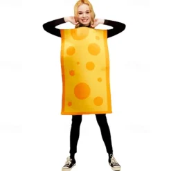 Couples Cheese Wine Funny Costumes Couples' Costumes Men's Women's Movie Cosplay Cosplay Costumes Black Leotard / Onesie Halloween Carnival Masquerade