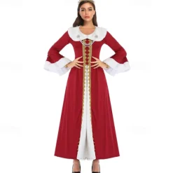 Couples Cosplay King Queen Outfits Couples' Costumes Unisex Movie Cosplay Cosplay Costume Party Red Costume Halloween Carnival Masquerade