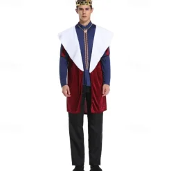 Couples Cosplay King Queen Outfits Couples' Costumes Unisex Movie Cosplay Cosplay Costume Party Red Costume Halloween Carnival Masquerade