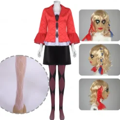 Couples Joker: Folie à Deux Harley Quinn Joker Clown Halloween Group Couples Costumes Men's Women's Movie Cosplay Cosplay Halloween Carnival Masquerade Event / Party Masquerade