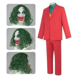 Couples Joker: Folie à Deux Harley Quinn Joker Clown Halloween Group Couples Costumes Men's Women's Movie Cosplay Cosplay Halloween Carnival Masquerade Event / Party Masquerade
