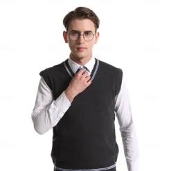 Couples Magic Harry Gryffin d'or Slytherin Sweater Knit Vest Men's Women's Boys Movie Cosplay Costume Party Masquerade Dailywear