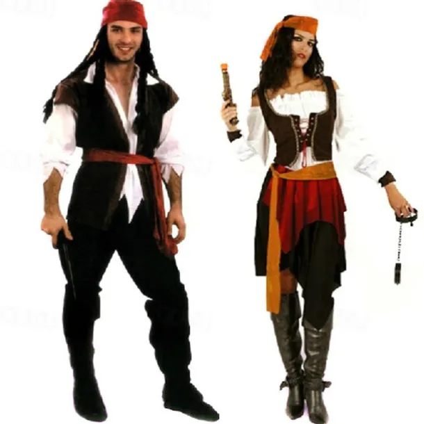 Couples Pirate Cosplay Costume Outfits Masquerade Men's Women's Movie Cosplay Outfits Cosplay Costume Halloween Carnival Masquerade