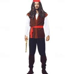 Couples Pirate Cosplay Costume Outfits Masquerade Men's Women's Movie Cosplay Outfits Cosplay Costume Halloween Carnival Masquerade
