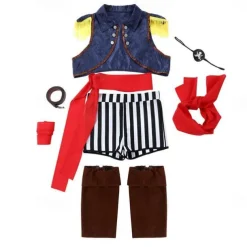 Couples Pirates of the Caribbean Halloween Group Couples Costumes Men's Women's Movie Cosplay Cosplay Costume Party Red Costume Halloween Carnival Masquerade