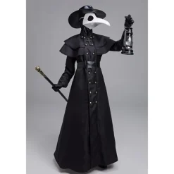 Couples Plague Doctor Costume Cloak Halloween Couples Costumes Cosplay Medieval Steampunk Priest Renaissance Costume Outfits Cloak Cape