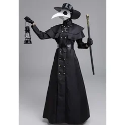 Couples Plague Doctor Costume Cloak Halloween Couples Costumes Cosplay Medieval Steampunk Priest Renaissance Costume Outfits Cloak Cape