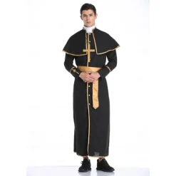 Couples Priest Nun Cosplay Costume Outfits Couples' Costumes Adults' Unisex Cosplay Costume Party Carnival Masquerade Easy Halloween Costumes