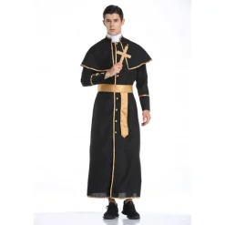 Couples Priest Nun Cosplay Costume Outfits Couples' Costumes Adults' Unisex Cosplay Costume Party Carnival Masquerade Easy Halloween Costumes