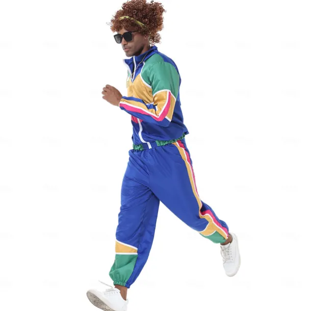 Couples 1980s Retro Vintage Costume Workout Outfits Men's Women's Movie Cosplay Streetwear 1980s Masquerade Halloween Carnival Disco Party Hip Hop