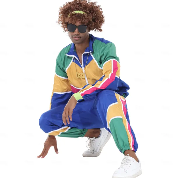 Couples 1980s Retro Vintage Costume Workout Outfits Men's Women's Movie Cosplay Streetwear 1980s Masquerade Halloween Carnival Disco Party Hip Hop