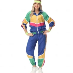 Couples 1980s Retro Vintage Costume Workout Outfits Men's Women's Movie Cosplay Streetwear 1980s Masquerade Halloween Carnival Disco Party Hip Hop