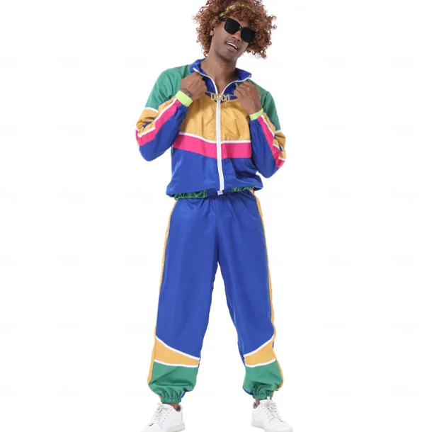 Couples 1980s Retro Vintage Costume Workout Outfits Men's Women's Movie Cosplay Streetwear 1980s Masquerade Halloween Carnival Disco Party Hip Hop