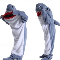 Couples Shark Halloween Group Family Costumes Sleeping Bag Kid's Adults' Unisex Funny Costume Party Home Wear Halloween Carnival Easy Halloween Costumes