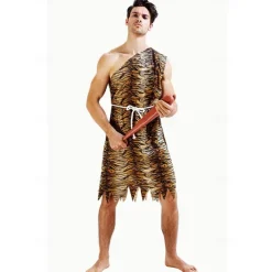 Couples Western Europe and the United States Flintman indigenous costume lovers tiger skin savage original costume funny show costume