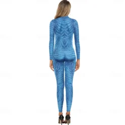 Couples Zentai Suits Catsuit Skin Suit Avatar 2 The Way of Water Neytiri Jake Sully Adults' Cosplay Costumes Halloween Men's Women's Monster Halloween Carnival