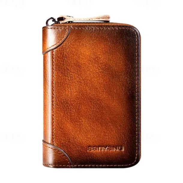 Cow Leather Multi Function ID Credit Card Holder Money Bag Coin Purse 12/20 Cards Rfid Protection Wallets Vintage Thin Short