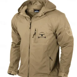 Cow Print Casual Men's Lightweight Waterproof Hooded Rain Jacket Outdoor Raincoat Shell Jacket for Hiking Travel
