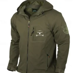 Cow Print Casual Men's Lightweight Waterproof Hooded Rain Jacket Outdoor Raincoat Shell Jacket for Hiking Travel